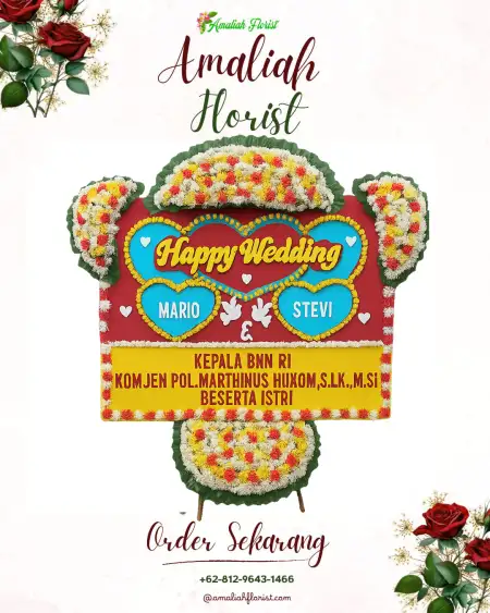 Papan Bunga Pernikahan Sanden